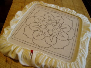 mandala backing ready to punch