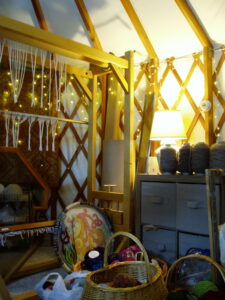 inside yurt